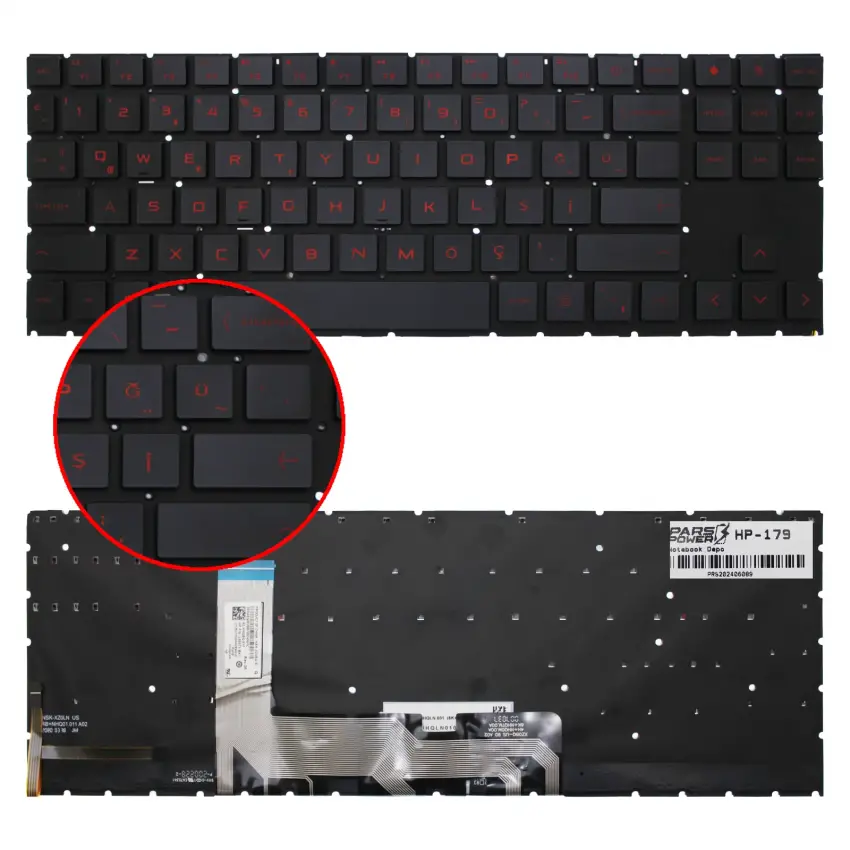 Hp OMEN 15-ek0001nt (3A693EA) Klavye Işıklı (Siyah TR)