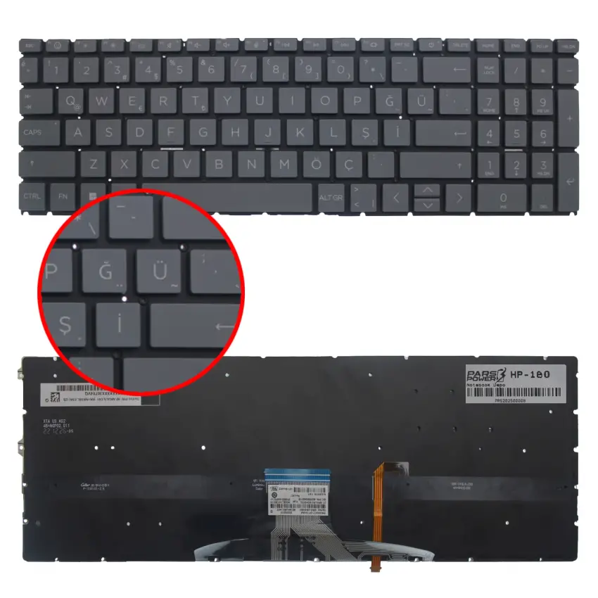 HP-180 Klavye Işıklı (Siyah TR)