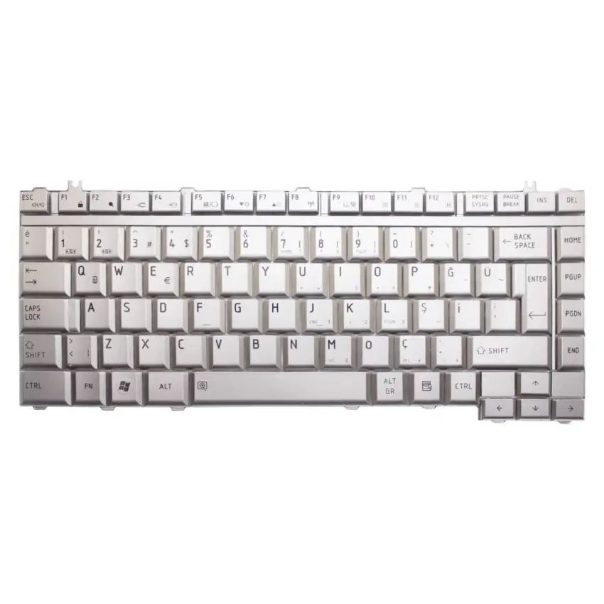 Toshiba Satellite L300-1EF, L300-1EI Notebook Klavye (Gümüş TR)