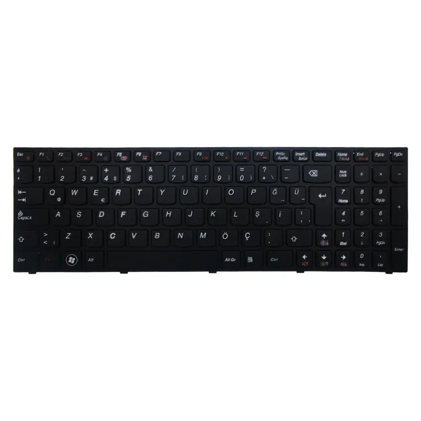 Lenovo 25204916, 25213231, 25-213231 Notebook Klavye (Siyah TR)