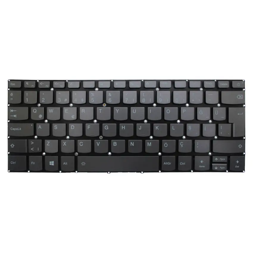 Lenovo ideaPad 81A5, 81AK, 81BD Serisi Notebook Klavye Işıklı (Füme TR)