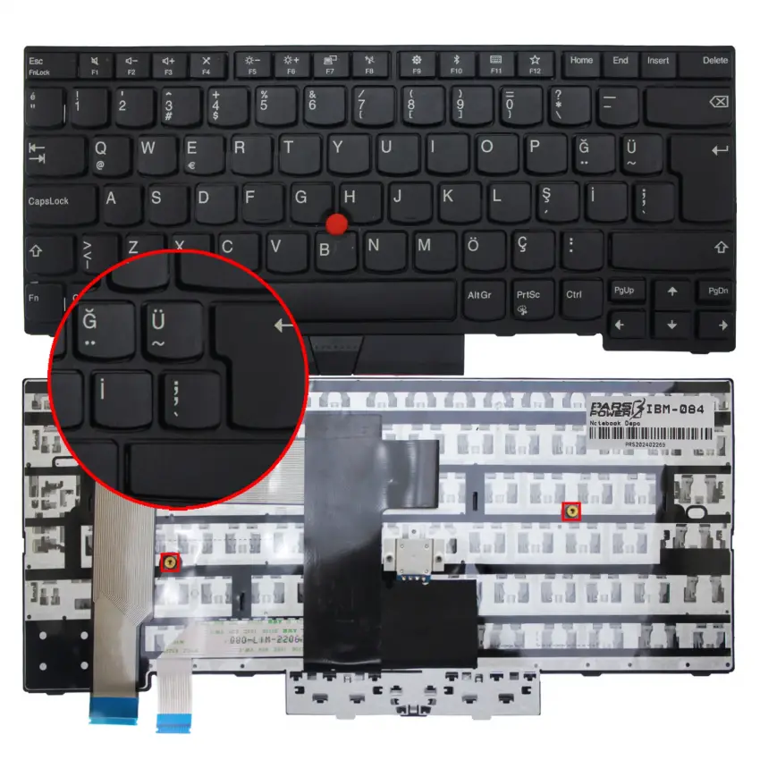 Lenovo ThinkPad T470, A475 Klavye (Siyah TR)