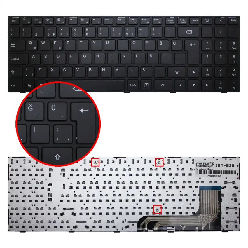 Lenovo ideapad 100-15IBY 20564, B50-10 80MJ Serisi PK131ER1A17 Uyumlu Notebook Klavye (Siyah TR)