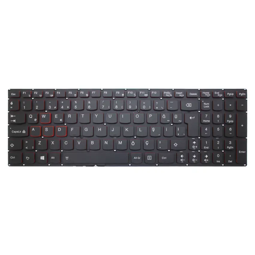 Lenovo ideaPad 80Q0000GUS Notebook Klavye Işıklı (Siyah TR)