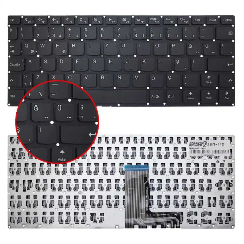 Lenovo ideaPad Yoga 310-11IAP Type 80U2 Klavye (Siyah TR)