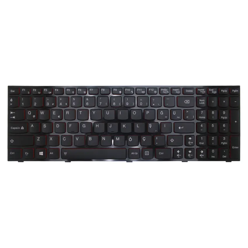 Lenovo ideaPad Y500, Y510, Y590 Klavye Işıklı (Siyah TR)