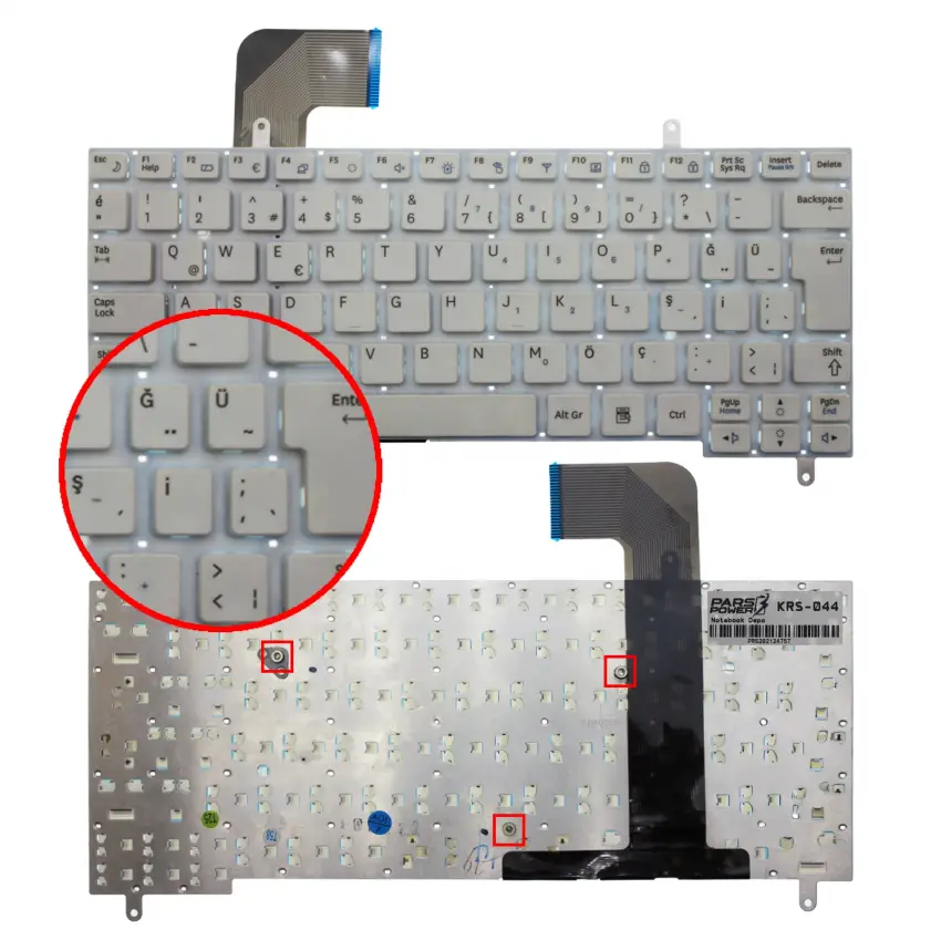 Samsung 114060AS1 Notebook Klavye (Beyaz TR)