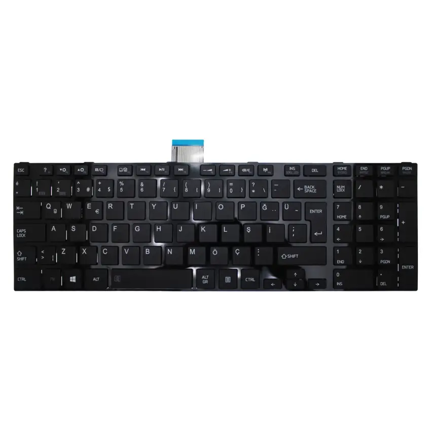 Toshiba Satellite C855-1QZ, C855-1R0, C855-1R1 Notebook Klavye (Siyah TR)