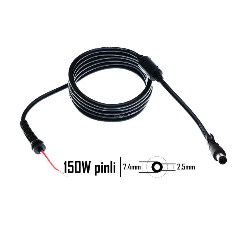 DELL - HP 120W, 130W, 150W (PİN) 7.4x5.0mm Yüksek Amper Notebook - Laptop Adaptör Tamir Kablosu (Pars Power)