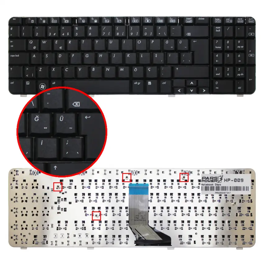 HP OP06A, NSK-HA60T, NSK-HA60U Notebook Klavye (Siyah TR)