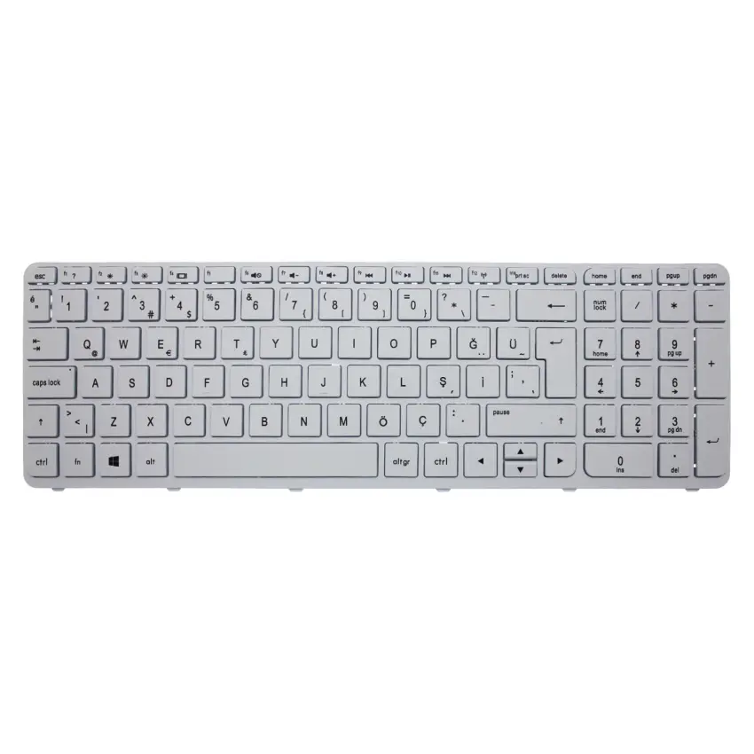 HP 15-r203nt, 15-r204nt, 15-r205nt Notebook Klavye (Beyaz TR)