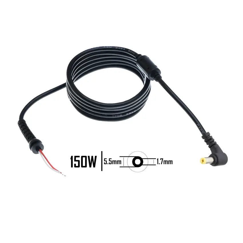 Acer 135W, 150W, 180W 5.5x1.7mm Yüksek Amper Notebook - Laptop Adaptör Tamir Kablosu (Pars Power)