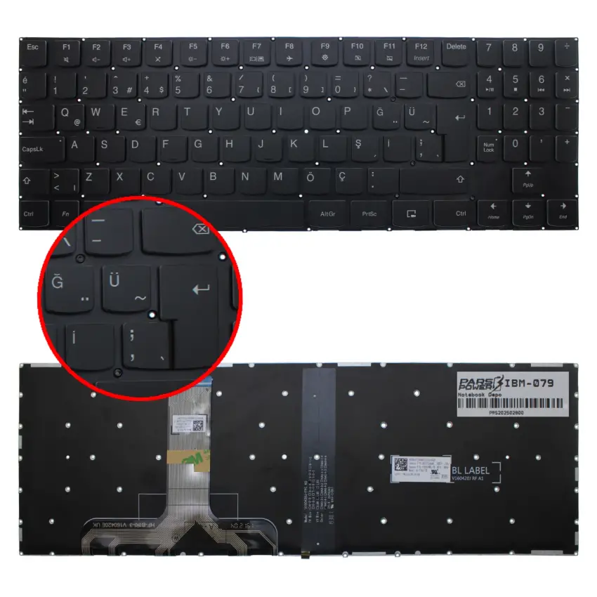 Lenovo Legion Y540-15IRH 81SX00R2TX Klavye Işıklı (Siyah TR)