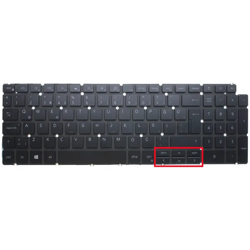 Dell Inspiron G15 5521 Serisi Klavye Işıklı (Siyah TR)