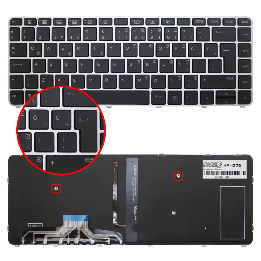 HP EliteBook Folio 1040 G3 Y3C10EA Notebook Klavye Işıklı (Siyah TR)