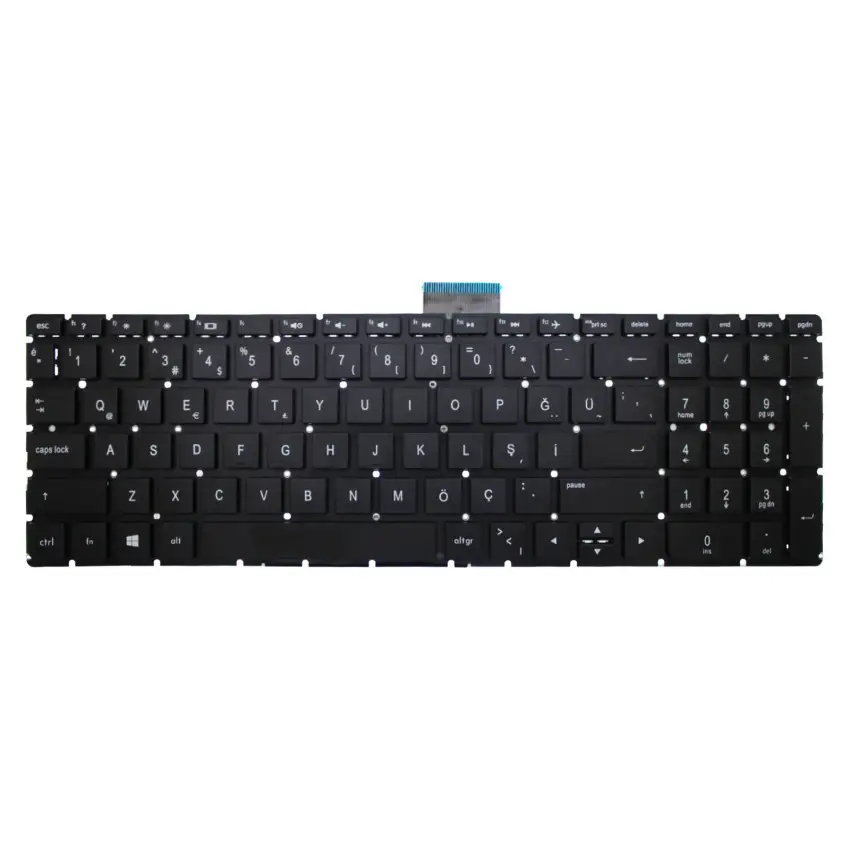 Hp 15-ab, 15-ak, 15-au, 15-aw Serisi Notebook Klavye Küçük Enter (Siyah TR)