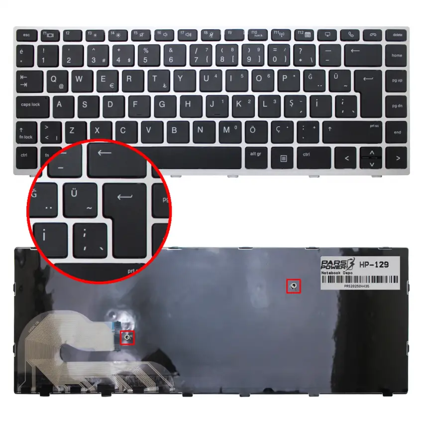 HP EliteBook L14377-541, L14378-141 Klavye (Siyah TR)