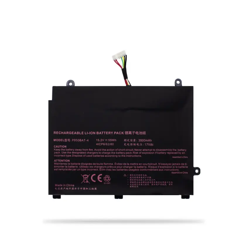 Clevo P950BAT-4 Notebook Batarya - Pil