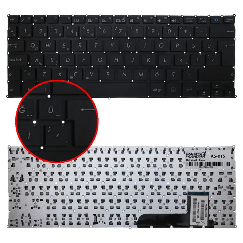 Asus VivoBook AEEX2U00110, AEEX2U01010 Notebook Klavye (Siyah TR)