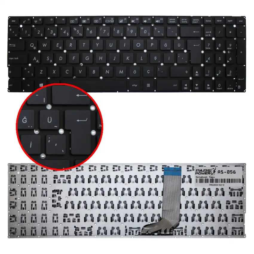 Asus 13N0-UAA0111 Notebook Klavye (Siyah TR)