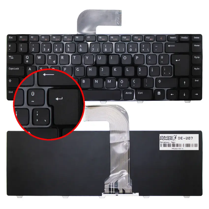 Dell Inspiron 15R-N5030 Notebook Klavye (Siyah TR)