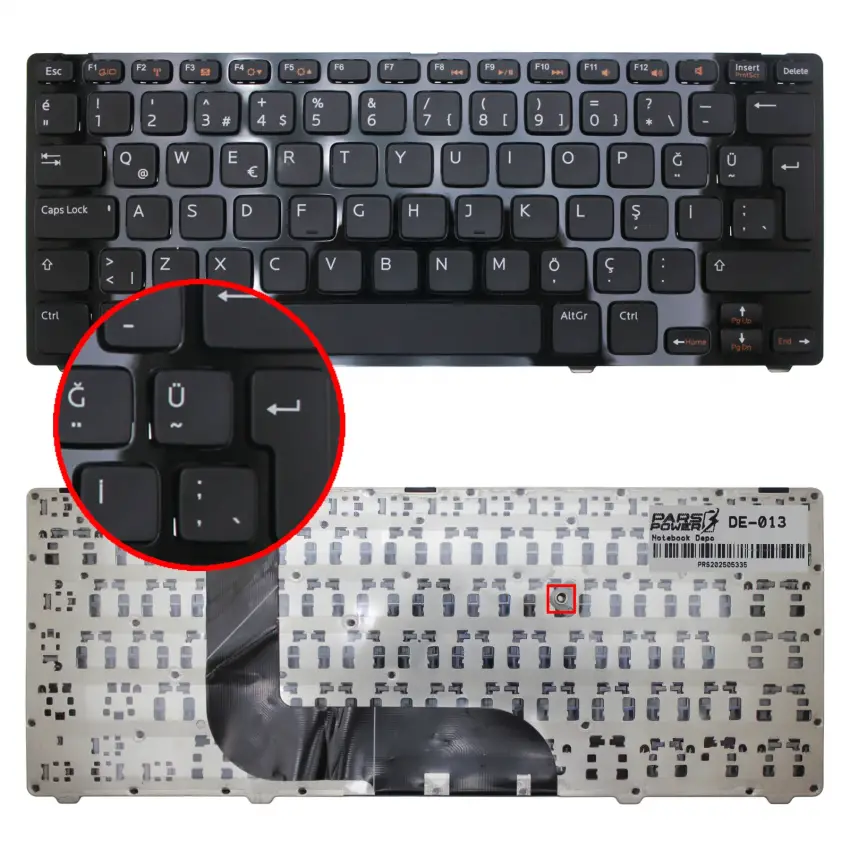 Dell Vostro V3360 Uyumlu Notebook Klavyesi (Siyah TR)