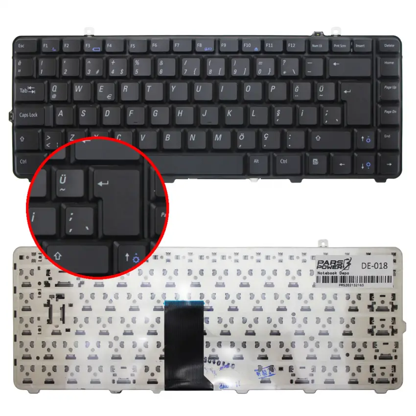 Dell C569K, G374K, HW171, KR766 Notebook Klavye (Siyah TR)