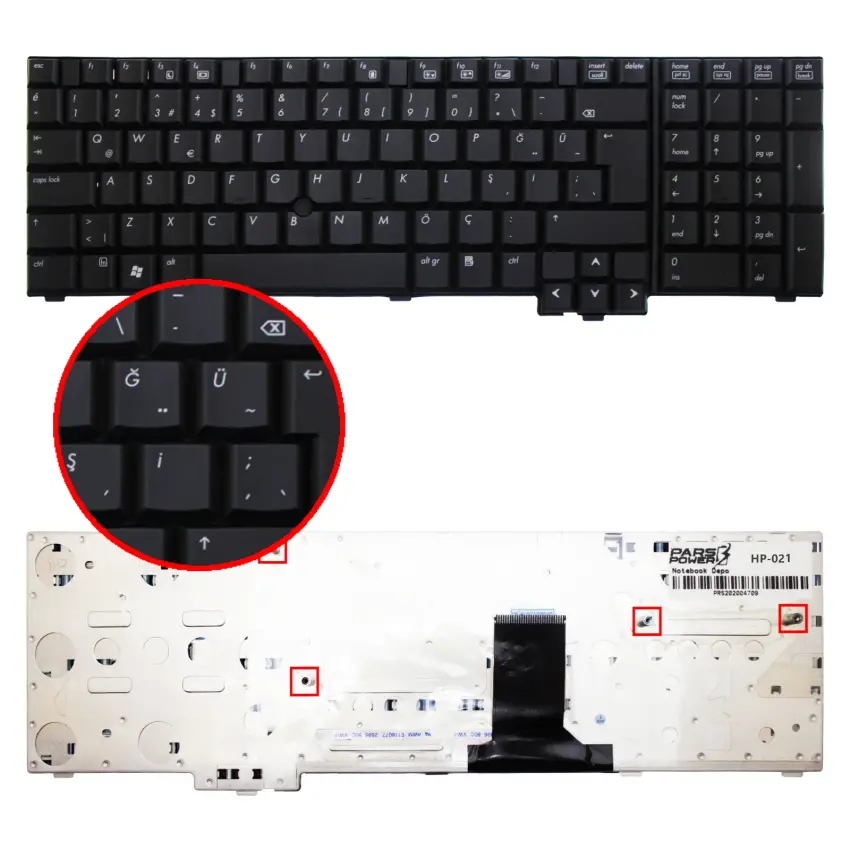 HP V070626AK1, V070626AS1, MP-06823US6930 Notebook Klavye (Siyah TR)