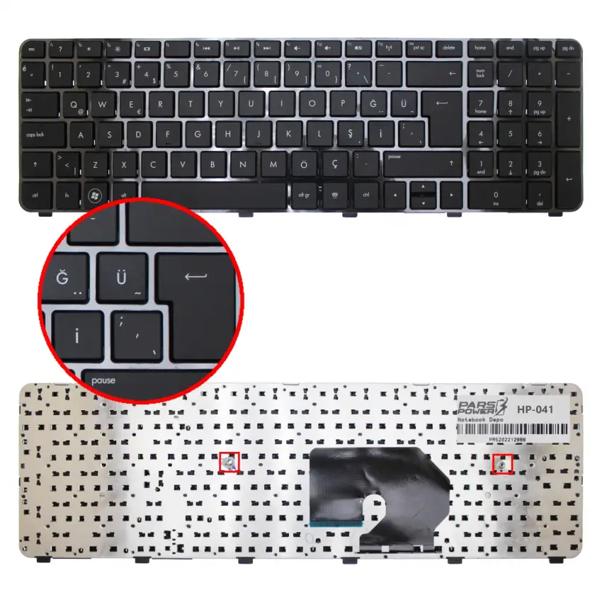 HP 666001-141, 666001-001 Notebook Klavye (Siyah TR)