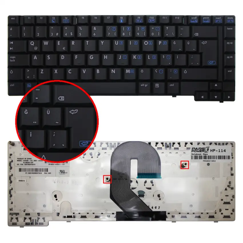 Hp 606883-141 Notebook Klavye (Siyah TR)