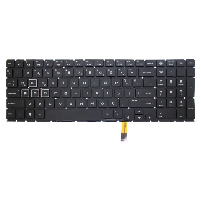HP OMEN 15-dc0000, 15-dc1000 Klavye Işıklı (Siyah TR)