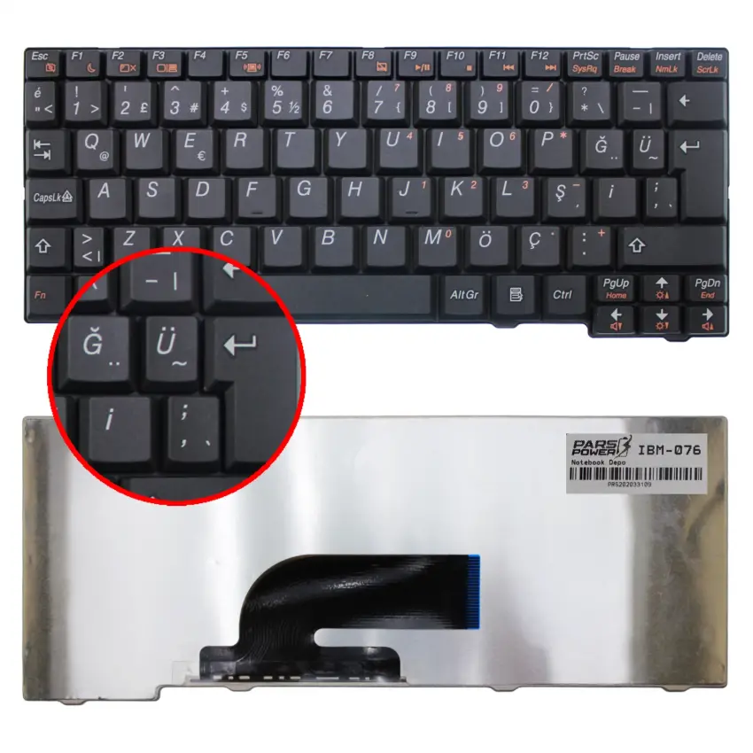 Lenovo ideaPad V103802AK1, V103802AS1, S1N-T6582 Klavye (Siyah TR)