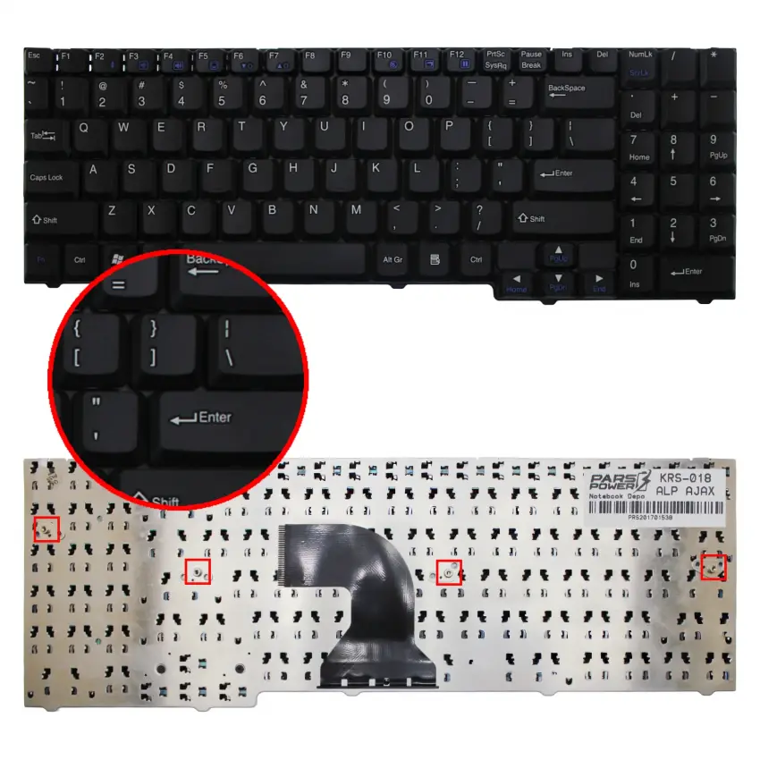 Packard Bell PK37B003F00 Notebook Klavye (Siyah ENG)