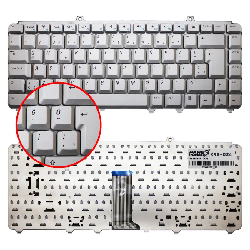 Dell Inspiron 1520, 1521, 1525, 1526, 1530, 1540, 1545, 1546 Serisi Uyumlu Notebook Klavye