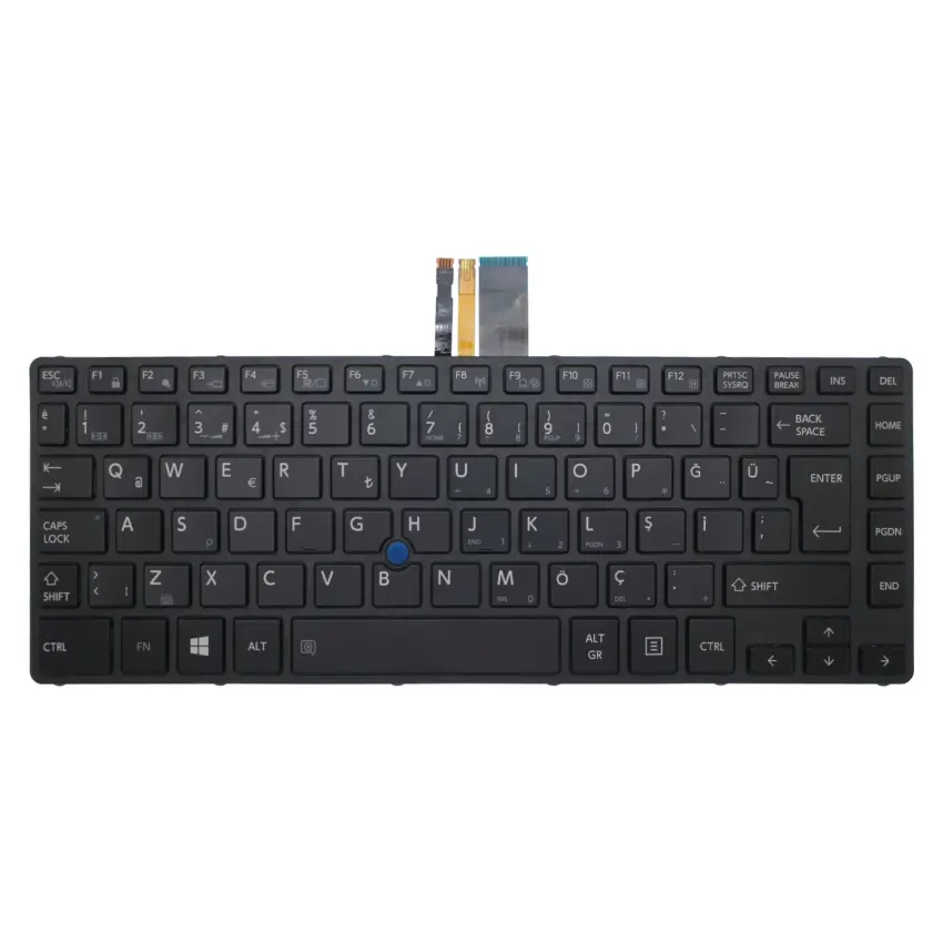 Toshiba Portege A30-C, A30T-C Serisi Klavye Işıklı (Siyah TR)