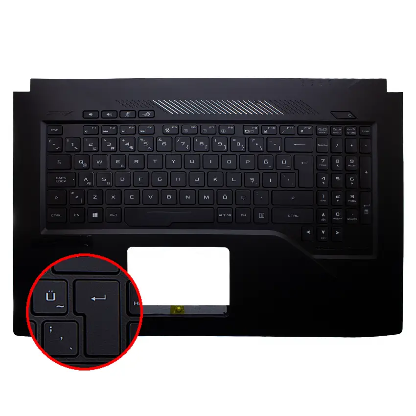 Asus Rog Strix GL703VM-BH71-CB Klavye Işıklı - Kasalı (Siyah TR)