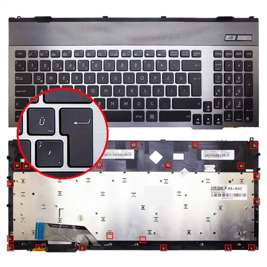 Asus 0KN0-MK1TU21 Notebook Klavye (Siyah TR)