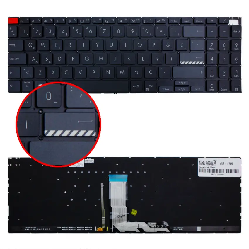 Asus Vivobook Pro 15 OLED M3500 Serisi Klavye Işıklı (Siyah TR)