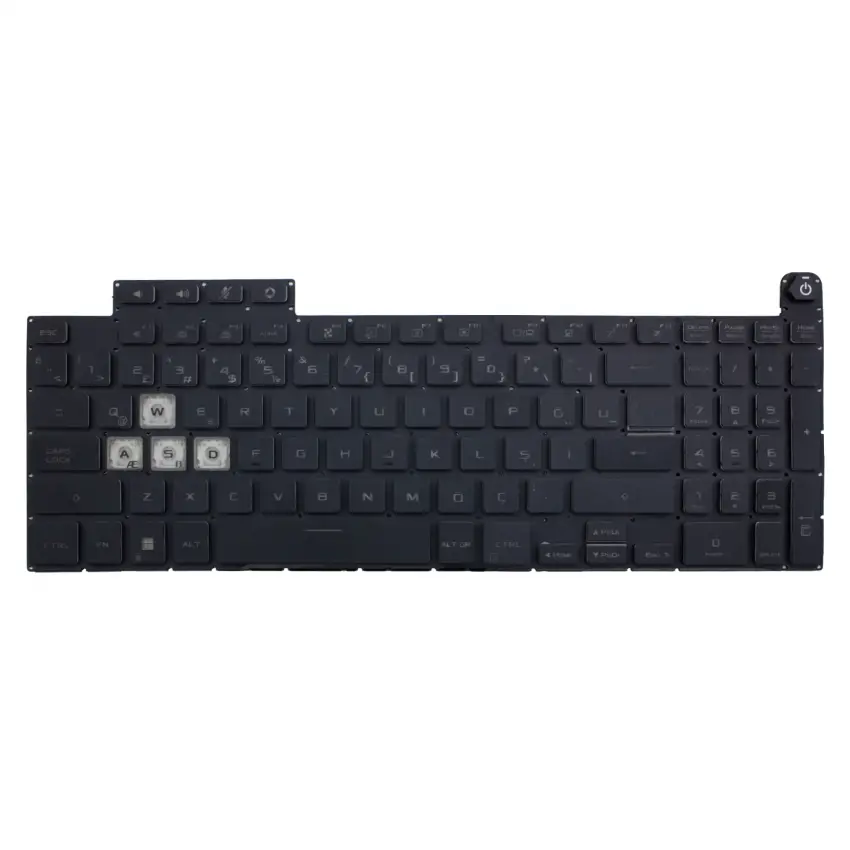 Asus Tuf Gaming A15 FA507RE-HN062 Klavye Rgb Işıklı Kasalı (Siyah TR)