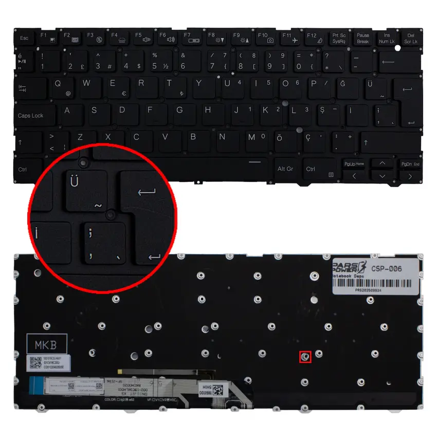 Casper Nirvana X400.1005-AQ00R-S-F Klavye Işıklı (Siyah TR)