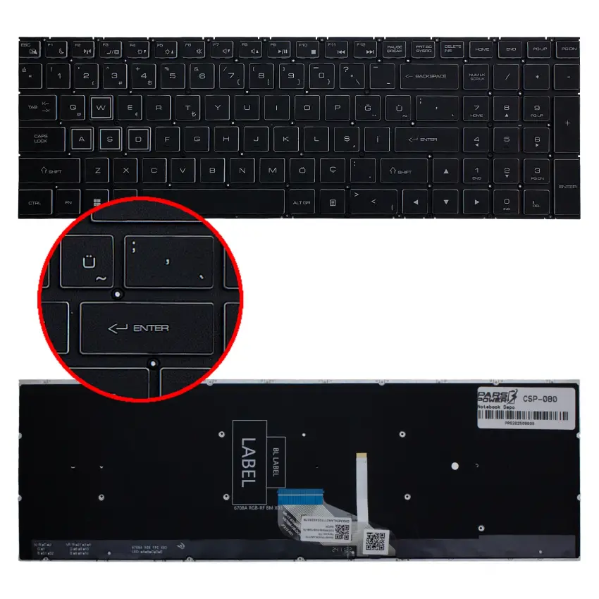 Casper Excalibur AENL5U00010 Klavye Işıklı (Siyah TR)