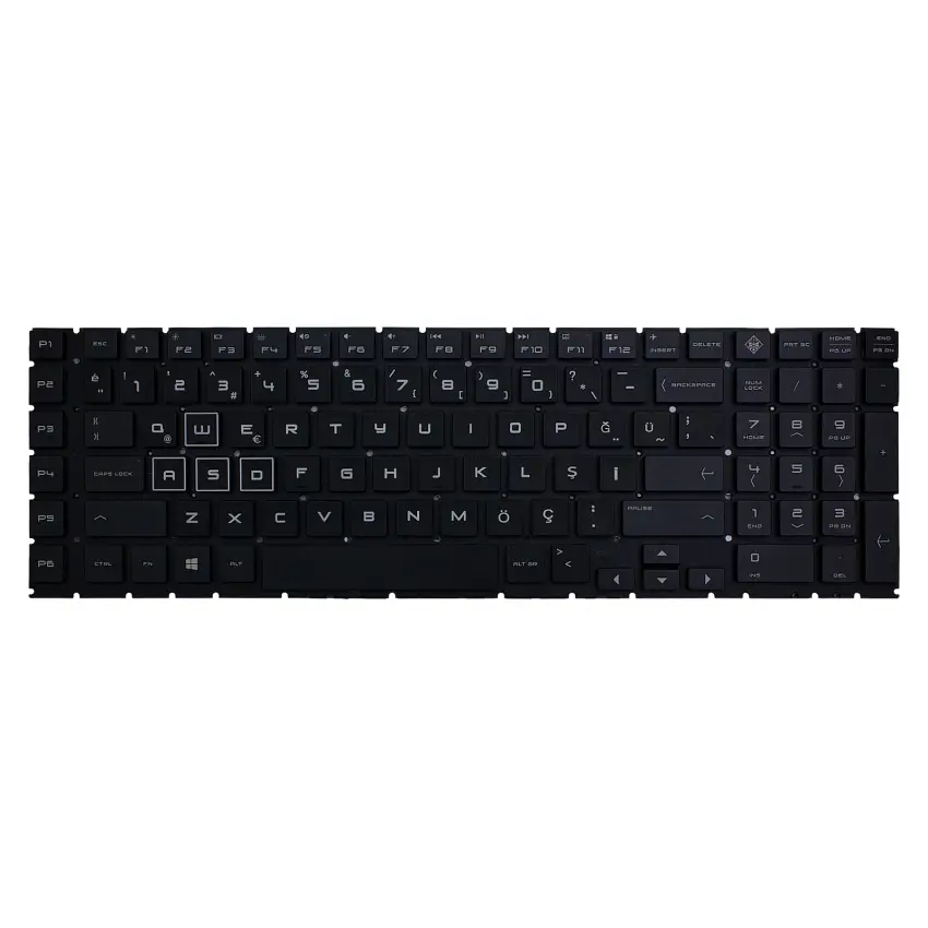 HP Omen 17-cb0008nt (8UF52EA) Klavye Işıklı (Siyah TR)