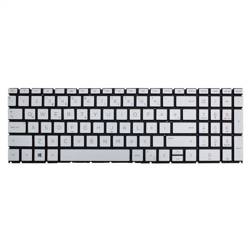 Hp 15-fd0004nt (86n52EA) Klavye (Gümüş TR)