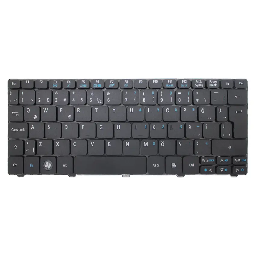 Gateway LT21, LT2100, LT2100U, LT2104U Notebook Klavye (Siyah TR)