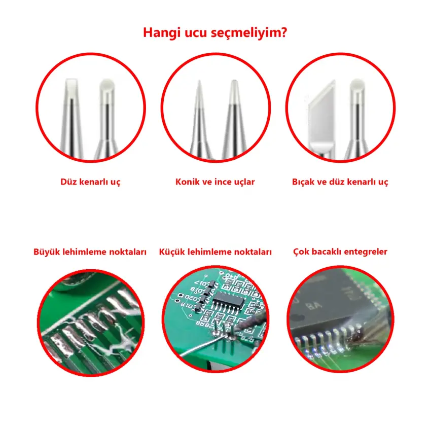 Aoyue 5 PARÇA HAVYA UÇ SETİ