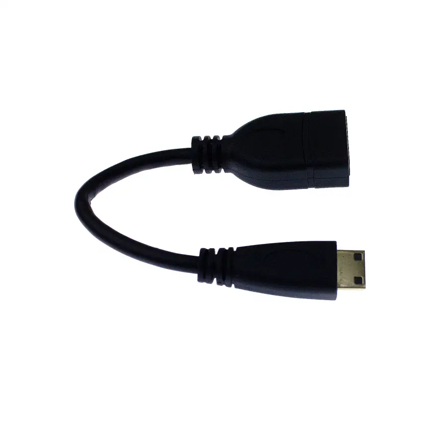 Mini HDMI (Erkek) to HDMI (Dişi), Altın Uçlu Kablolu Dönüştücü