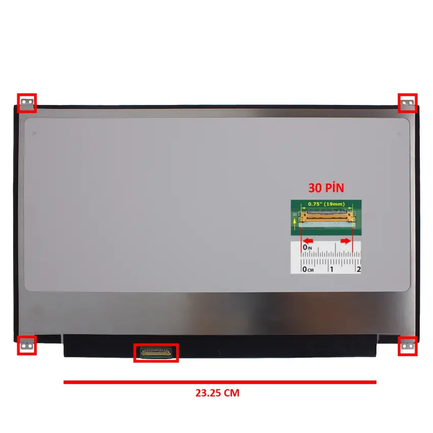 N133HSE-EB3 REV.C1, REV.C2 Lcd Led Ekran - Panel