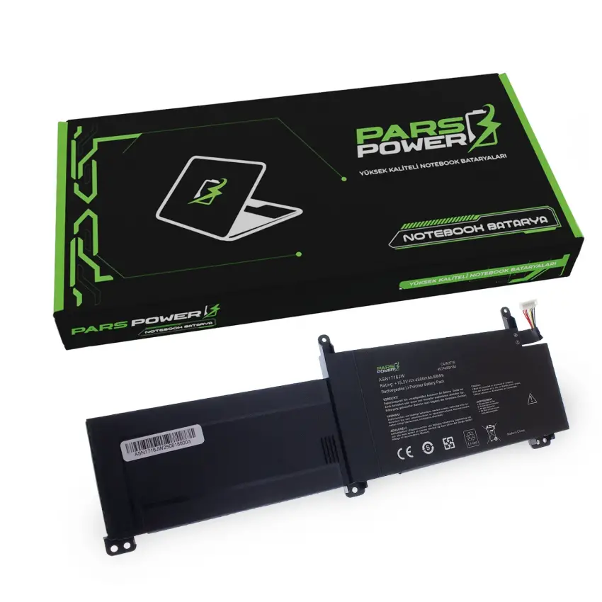 Asus Rog Strix GL503VD-Q72SP-CB, GL503VD-UH73 Batarya - Pil (Pars Power)