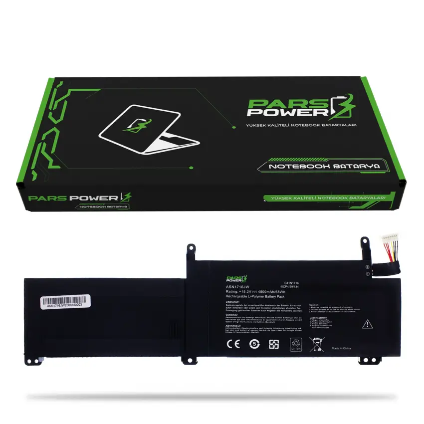 Asus Rog Strix GL503VD-Q72SP-CB, GL503VD-UH73 Batarya - Pil (Pars Power)