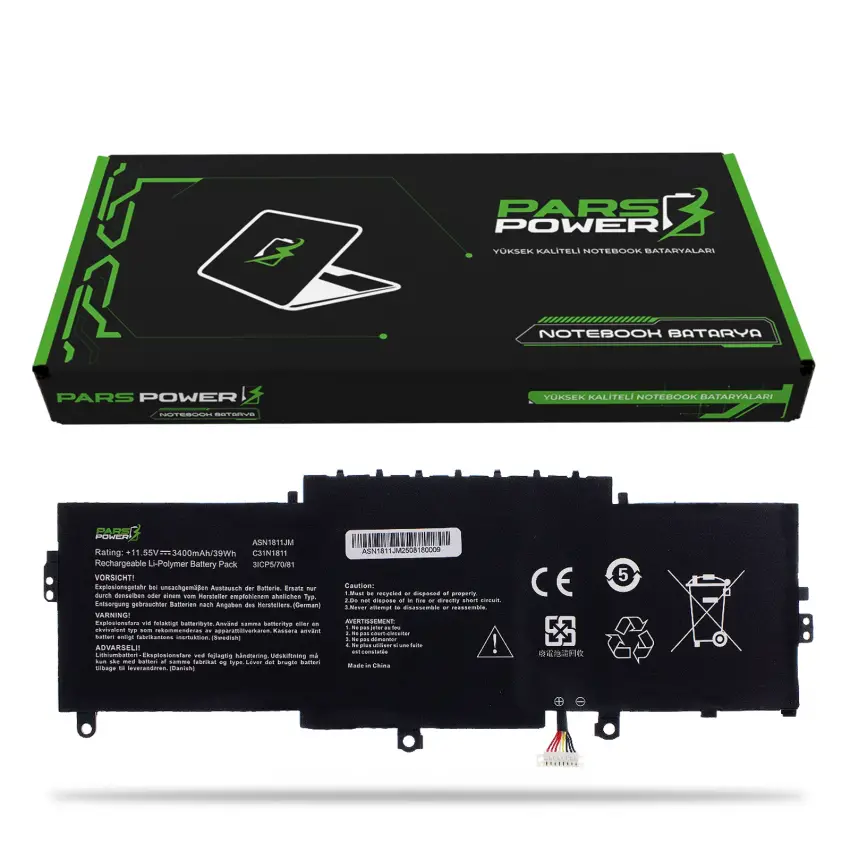 Asus ASN1811JM Batarya - Pil (Pars Power)